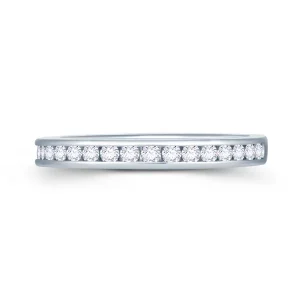 Jack Murphy Jewellers Platinum Wedding & Eternity Rings | Platinum Brilliant Round Channel Set 2.5mm Diamond Ring 0.25ct