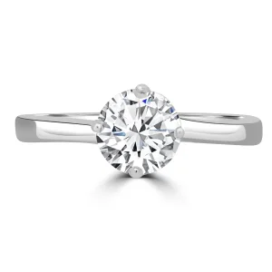 Jack Murphy Jewellers Natural Solitaire Diamond Rings | Platinum Brilliant Round Diamond Solitaire Ring, 0.94ct