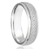 Jack Murphy Jewellers Platinum Wedding Rings | Platinum Celtic Design Beaded Classic Medium 6mm Wedding Band