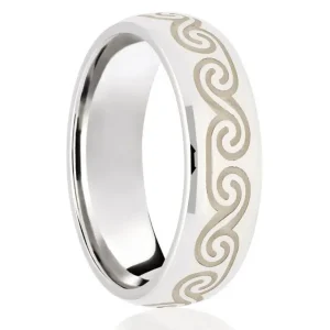 Jack Murphy Jewellers Platinum Wedding Rings | Platinum Celtic Spiral Design Classic Medium 6mm Wedding Band