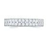 Jack Murphy Jewellers Platinum Wedding & Eternity Rings | Platinum 0.50ct Round Two Row Claw Set 3.5mm Diamond Ring