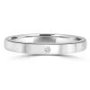 Jack Murphy Jewellers Platinum Wedding Rings | Platinum Flat Court Polished & Matte Diamond Wedding Band 0.15ct