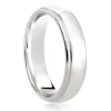 Jack Murphy Jewellers Platinum Wedding Rings | Platinum Inlaid Groove Polished Classic Medium 5mm Wedding Band