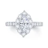 Jack Murphy Jewellers Natural Halo Diamond Rings | Platinum Marquise, Halo & Shoulder Set Diamond Ring, 1.07ct