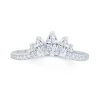 Jack Murphy Jewellers Platinum Wedding & Eternity Rings | Platinum 1.60mm Marque & Brilliant Round Crown Diamond Band 0.55ct