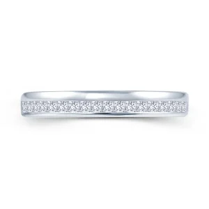 Jack Murphy Jewellers Platinum Wedding & Eternity Rings | Platinum Offset Claw 3.5mm Princess Cut Diamond Ring 0.45ct