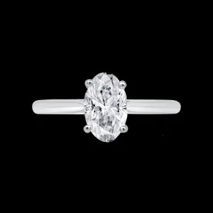 Jack Murphy Jewellers Natural Solitaire Diamond Rings | Platinum Oval Solitaire Diamond Ring, 1.00ct