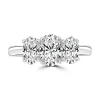 Jack Murphy Jewellers Natural Three-Stone Diamond Rings | Platinum Oval Three Stone Diamond Ring, 1.50ct