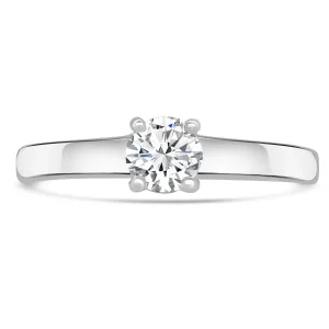 Jack Murphy Jewellers Natural Solitaire Diamond Rings | Platinum Round Brilliant Solitaire Diamond Ring, 0.33ct
