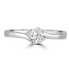Jack Murphy Jewellers Natural Solitaire Diamond Rings | Platinum Solitaire Brilliant Round Diamond Ring 0.30ct