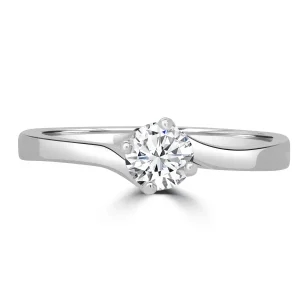 Jack Murphy Jewellers Natural Solitaire Diamond Rings | Platinum Solitaire Brilliant Round Diamond Ring 0.30ct