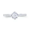 Jack Murphy Jewellers Natural Solitaire Diamond Rings | Platinum Solitaire Brilliant Round & Detailed Diamond Ring 0.53ct