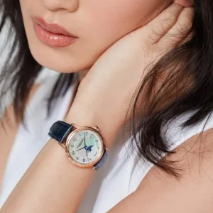 Raymond Weil Ladies Raymond Weil Watches | 34mm Maestro Moon phase Mother of Pearl Leather Watch