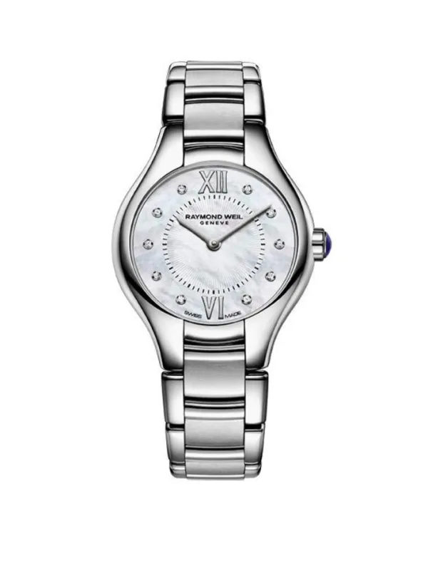 Raymond Weil Ladies Raymond Weil Watches | 24mm Noemia Silver Mother of Pearl Dial with set Diamonds Watch
