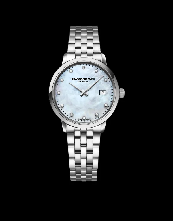 Raymond Weil Ladies Raymond Weil Watches | 29mm Toccata Ladies White Mother-of-Pearl Diamond Quartz Watch
