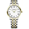 Raymond Weil Mens Raymond Weil Watches | 39mm Toccata Two Tone White Date Dial Stainless Steel Watch