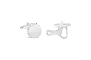 Jack Murphy Jewellers Jmj Cufflinks | Rhodium Plated Cap & Bottle Opener Cufflinks