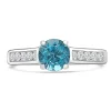 Jack Murphy Jewellers Jmj Gemstone Jewellery | Jmj Diamond Set Jewellery | SPOTLIGHT SAVINGS - Platinum Brilliant Round Topaz & Diamond Channel Set Band
