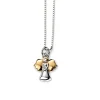 Jack Murphy Jewellers Childrens Jewellery | Jmj Diamond Set Jewellery | Sterling Silver & Yellow Gold Toned Children's Diamond Set Angel Necklace