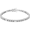Jack Murphy Jewellers Bridal Jewellery | All Jmj & Branded Fashion Jewellery | Sterling Silver Baguette & Round CZ Tennis Bracelet