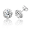 Jack Murphy Jewellers Jmj Sterling Silver Jewellery | All Jmj & Branded Fashion Jewellery | Sterling Silver Brilliant Round & Halo CZ Stud Earrings