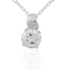 Jack Murphy Jewellers Childrens Jewellery | Jmj Sterling Silver Jewellery | Sterling Silver Brilliant Round Solitaire CZ Necklace