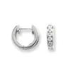 Jack Murphy Jewellers Bridal Jewellery | Jmj Sterling Silver Jewellery | Sterling Silver Channel CZ Hoop Earrings