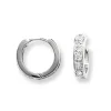 Jack Murphy Jewellers Bridal Jewellery | Jmj Sterling Silver Jewellery | Sterling Silver Channel CZ Curved Hoop Post Earrings
