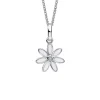 Jack Murphy Jewellers Childrens Jewellery | Jmj Diamond Set Jewellery | Sterling Silver Children's Daisy Flower Pendant & Diamond Necklace