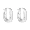Jack Murphy Jewellers Jmj Sterling Silver Jewellery | Sterling Silver Chunky Oval Hoop Earrings