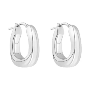 Jack Murphy Jewellers Jmj Sterling Silver Jewellery | Sterling Silver Chunky Oval Hoop Earrings