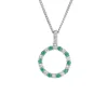 Jack Murphy Jewellers Jmj Gemstone Jewellery | Sterling Silver Circle of Life CZ & Emerald Necklace