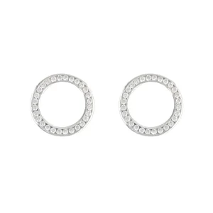 Jack Murphy Jewellers Jmj Sterling Silver Jewellery | Sterling Silver Circle of Life Channel Set CZ Stud Earrings