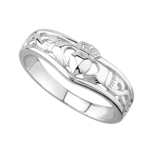Jack Murphy Jewellers Jmj Sterling Silver Jewellery | Sterling Silver Claddagh Wishbone Ring - Size M