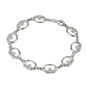 Jack Murphy Jewellers Jmj Sterling Silver Jewellery | Sterling Silver Claddagh Link Bracelet