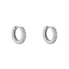 Jack Murphy Jewellers Bridal Jewellery | Jmj Sterling Silver Jewellery | Sterling Silver Claw Set Round CZ Hoop Earrings