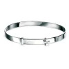 Jack Murphy Jewellers Childrens Jewellery | Jmj Diamond Set Jewellery | Sterling Silver Cross & Diamond Baby Bangle