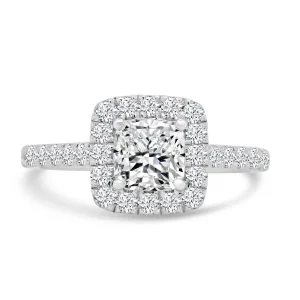 Jack Murphy Jewellers Jmj Sterling Silver Jewellery | Sterling Silver Cushion, Halo & Shoulder Set CZ Ring