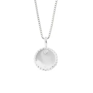 Jack Murphy Jewellers Childrens Jewellery | Jmj Diamond Set Jewellery | Sterling Silver Cute Children's Diamond Disc Necklace