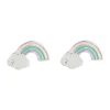 Jack Murphy Jewellers Childrens Jewellery | Jmj Diamond Set Jewellery | Sterling Silver Cute Enamel Rainbow & Diamond Stud Earrings