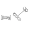 Jack Murphy Jewellers Childrens Jewellery | Jmj Sterling Silver Jewellery | Sterling Silver Cute Small Bow Tie Stud Earrings