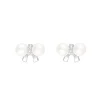 Jack Murphy Jewellers Jmj Sterling Silver Jewellery | Sterling Silver CZ & Pearl Bow Stud Earrings