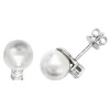 Jack Murphy Jewellers Jmj Sterling Silver Jewellery | Sterling Silver CZ & Pearl Studs