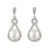 Jack Murphy Jewellers Bridal Jewellery | Jmj Sterling Silver Jewellery | Sterling Silver CZ & Pearl Pear Drop Earrings