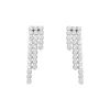 Jack Murphy Jewellers Bridal Jewellery | Jmj Sterling Silver Jewellery | Sterling Silver CZ 3 Row Graduated Drop Earrings