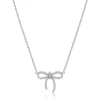 Jack Murphy Jewellers Jmj Sterling Silver Jewellery | Sterling Silver CZ Bow Pendant Necklace