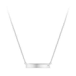 Jack Murphy Jewellers Jmj Sterling Silver Jewellery | Sterling Silver CZ Horizontal Personalising Necklace