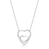 Jack Murphy Jewellers Jmj Sterling Silver Jewellery | Sterling Silver CZ Interlinked Hearts Necklace