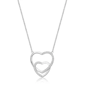 Jack Murphy Jewellers Jmj Sterling Silver Jewellery | Sterling Silver CZ Interlinked Hearts Necklace
