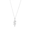 Jack Murphy Jewellers Jmj Sterling Silver Jewellery | Sterling Silver CZ Marquise Leaf Drop Necklace